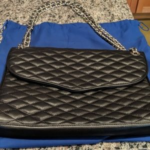 Rebecca Minkoff black purse with adjustable chain